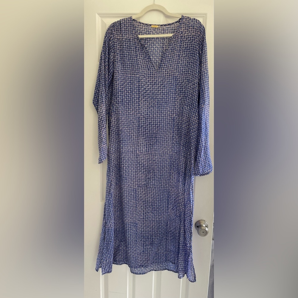 Matta Blue and White Patterned Dress